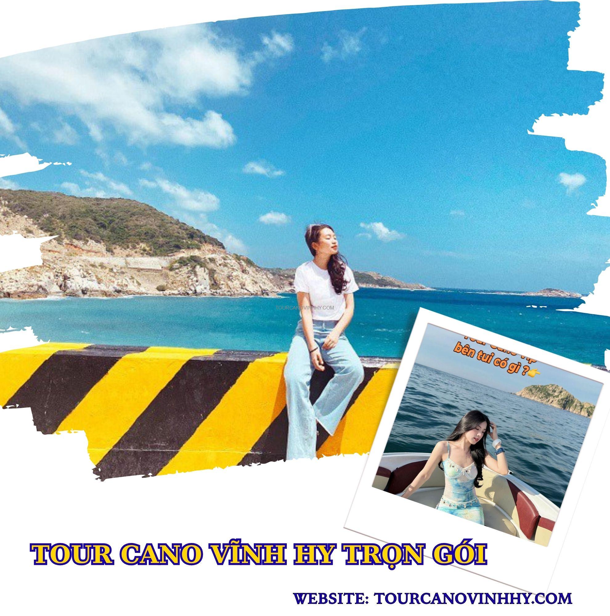 Toàn cảnh cano du lịch Vĩnh Hy khách tham quan lặn ngắm san hô