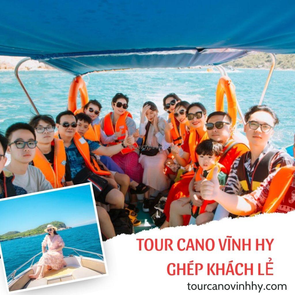 tour cano Vĩnh Hy ghép khách lẻ